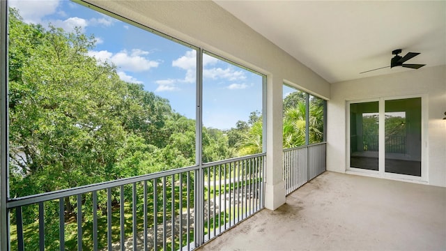455 Riverfront Dr Unit A301, Palm Coast, FL 32137 - unfurnished sunroom featuring a ceiling fan