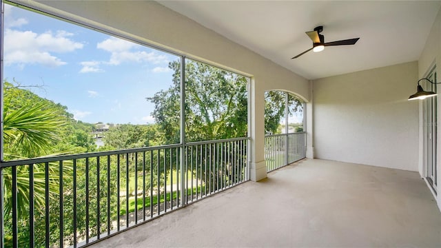 455 Riverfront Dr Unit A302, Palm Coast, FL 32137 - balcony featuring ceiling fan