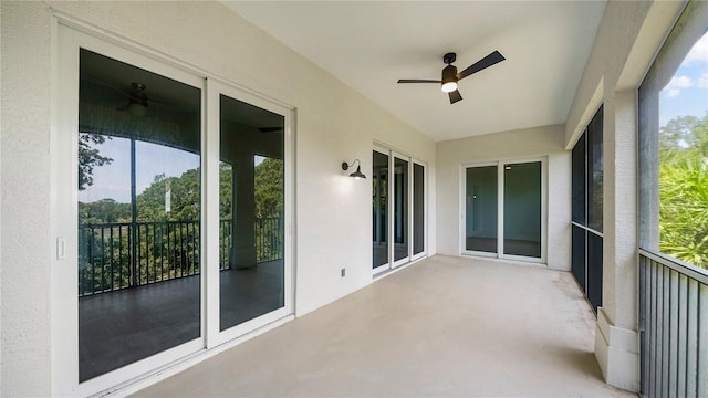 455 Riverfront Dr Unit A302, Palm Coast, FL 32137 - balcony featuring ceiling fan