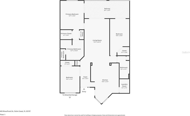 455 Riverfront Dr Unit A302, Palm Coast, FL 32137 - view of floor plan / room layout