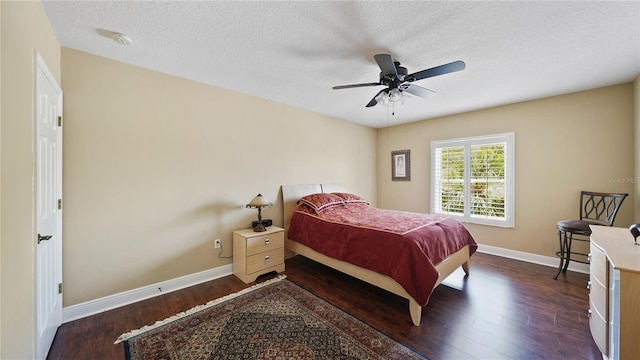 30 Cortes Ct, Palm Coast, FL 32137 - bedroom featuring dark wood-type flooring, ceiling fan, and a textured ceiling