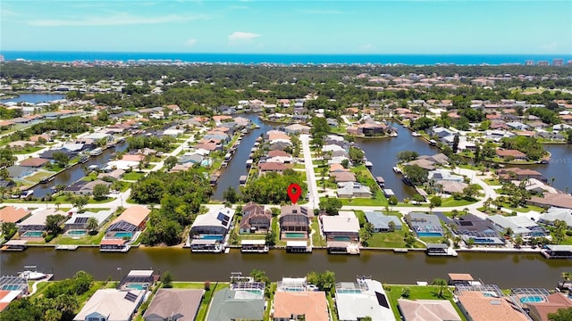 30 Cortes Ct, Palm Coast, FL 32137 - aerial view of residential area featuring a large body of water