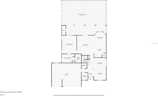 30 Cortes Ct, Palm Coast, FL 32137 - view of floor plan / room layout