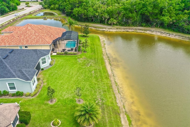 67 N Lakewalk Dr, Palm Coast, FL 32137 - view from above of property with a nearby body of water