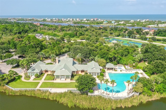 67 N Lakewalk Dr, Palm Coast, FL 32137 - drone / aerial view of a large body of water and a pool