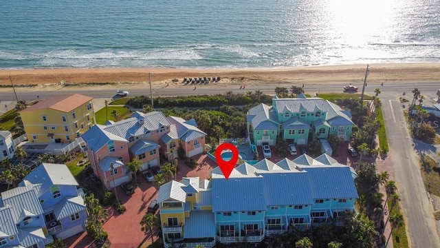 3000 Ocean Shore Blvd Unit 18, Ormond Beach, FL 32176 - drone / aerial view of waterfront with a beach