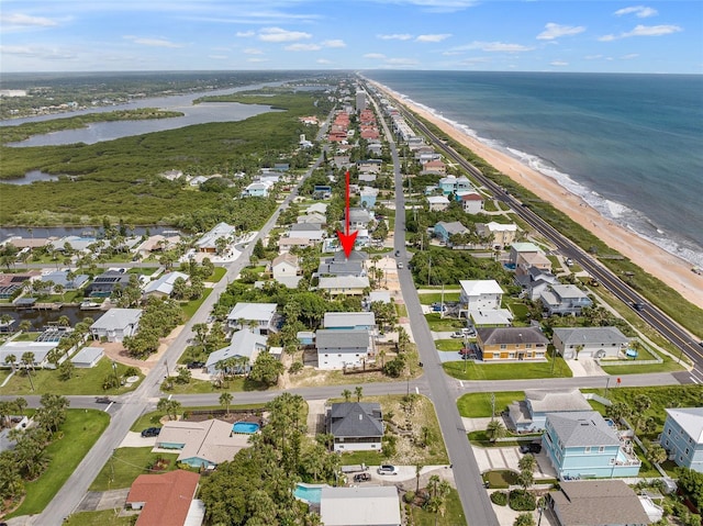 1115 N Central Ave, Flagler Beach, FL 32136 - aerial view of residential area with expansive beach