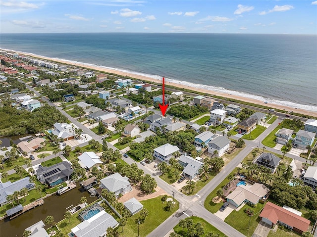 1115 N Central Ave, Flagler Beach, FL 32136 - aerial view of property's location with waterfront with a beach and nearby suburban area