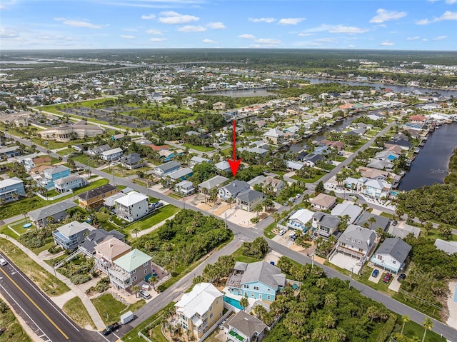 1115 N Central Ave, Flagler Beach, FL 32136 - aerial view of property and surrounding area featuring nearby suburban area and a nearby body of water