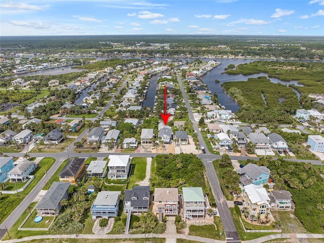 1115 N Central Ave, Flagler Beach, FL 32136 - aerial view of property and surrounding area featuring nearby suburban area and a large body of water