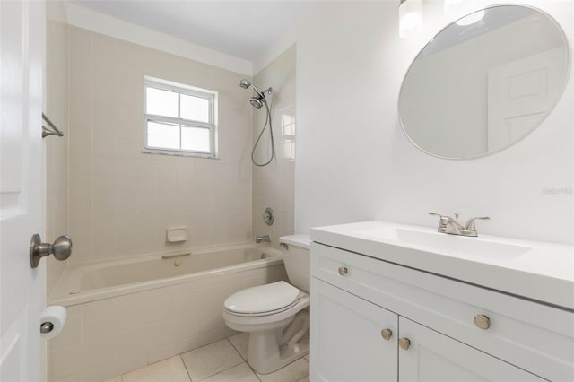 23 Pennfield Ln, Palm Coast, FL 32164 - bathroom with vanity, bathing tub / shower combination, and tile patterned flooring