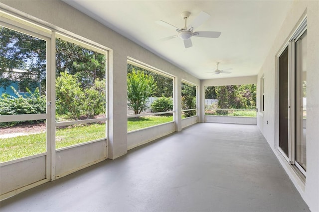 23 Pennfield Ln, Palm Coast, FL 32164 - unfurnished sunroom with a ceiling fan