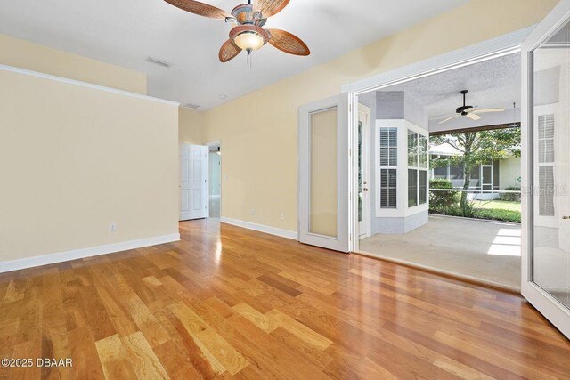 3132 Connemara Dr, Ormond Beach, FL 32174 - unfurnished room featuring ceiling fan and light wood-type flooring