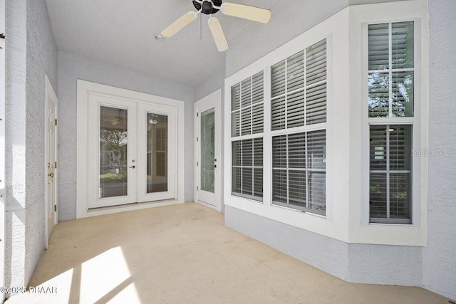 3132 Connemara Dr, Ormond Beach, FL 32174 - unfurnished sunroom featuring french doors