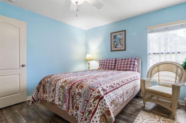 5 Senora Ct, Palm Coast, FL 32164 - bedroom featuring wood finished floors and ceiling fan
