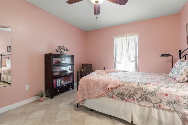 5 Senora Ct, Palm Coast, FL 32164 - bedroom with baseboards and a ceiling fan