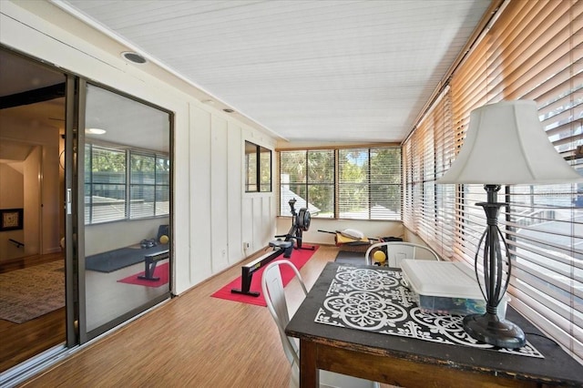 1108 Shockney Dr, Ormond Beach, FL 32174 - sunroom with wood finished floors and healthy amount of natural light