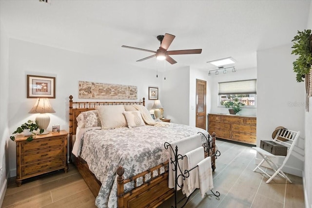 1108 Shockney Dr, Ormond Beach, FL 32174 - bedroom with light wood-type flooring, a closet, and a ceiling fan