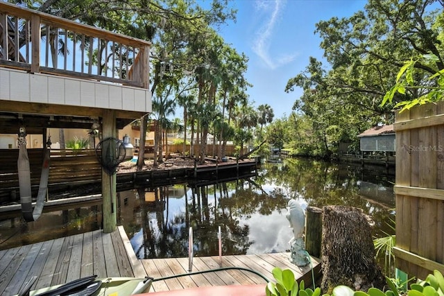 1108 Shockney Dr, Ormond Beach, FL 32174 - dock area featuring a water view