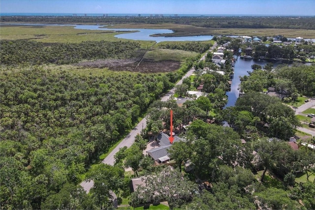 1108 Shockney Dr, Ormond Beach, FL 32174 - aerial overview of property's location with a nearby body of water and nearby suburban area
