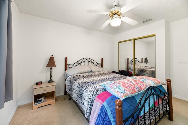 1 Ryberry Pl, Palm Coast, FL 32164 - bedroom featuring carpet flooring, a closet, and a ceiling fan