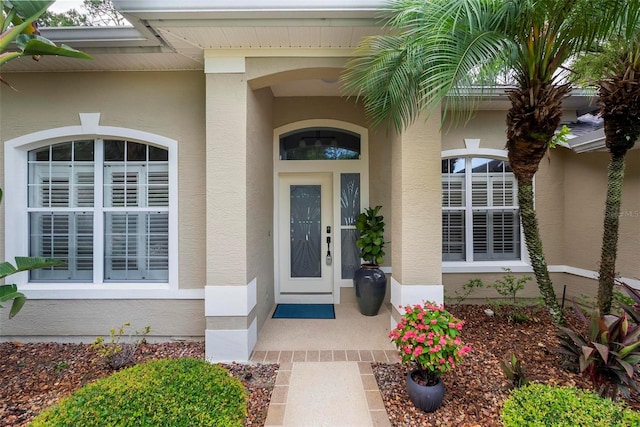 1254 Royal Pointe Ln, Ormond Beach, FL 32174 - doorway to property with stucco siding