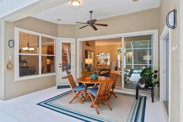 1254 Royal Pointe Ln, Ormond Beach, FL 32174 - sunroom / solarium with a chandelier