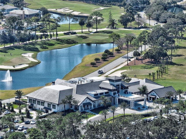 1254 Royal Pointe Ln, Ormond Beach, FL 32174 - drone / aerial view of a golf club and a large body of water