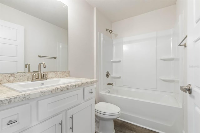 18 Slipper Orchid Trl E, Palm Coast, FL 32164 - bathroom with vanity, shower / bath combination, and wood finished floors