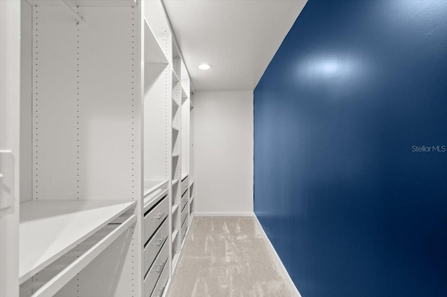 1026 Bel Aire Dr, Daytona Beach, FL 32118 - walk in closet featuring light colored carpet