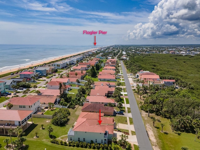 1528 N Daytona Ave, Flagler Beach, FL 32136 - aerial perspective of suburban area with waterfront with a beach
