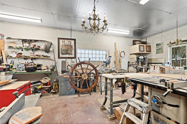603 Front St, Welaka, FL 32193 - garage with a workshop area