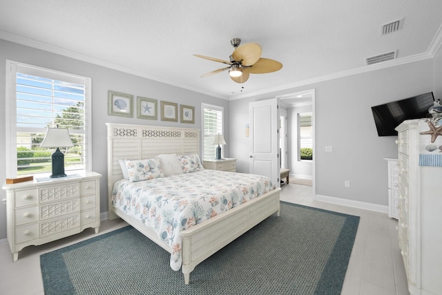 31 Hidden Treasure Dr, Palm Coast, FL 32137 - bedroom featuring ornamental molding and ceiling fan