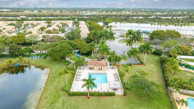 15522 NW 12th Ct, Pembroke Pines, FL 33028 - aerial view of property and surrounding area featuring a pool area and a nearby body of water