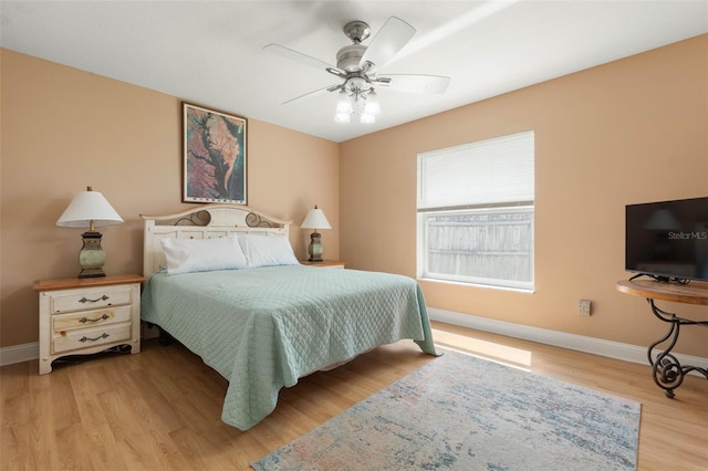 6 Prince Michael Ln, Palm Coast, FL 32164 - bedroom with wood finished floors and ceiling fan