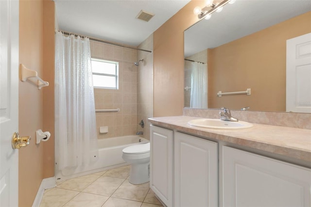 6 Prince Michael Ln, Palm Coast, FL 32164 - full bathroom featuring vanity, shower / tub combo, and tile patterned floors