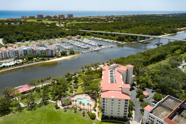 146 Palm Coast Resort Blvd Unit 501, Palm Coast, FL 32137 - bird's eye view of a large body of water and a notable bridge