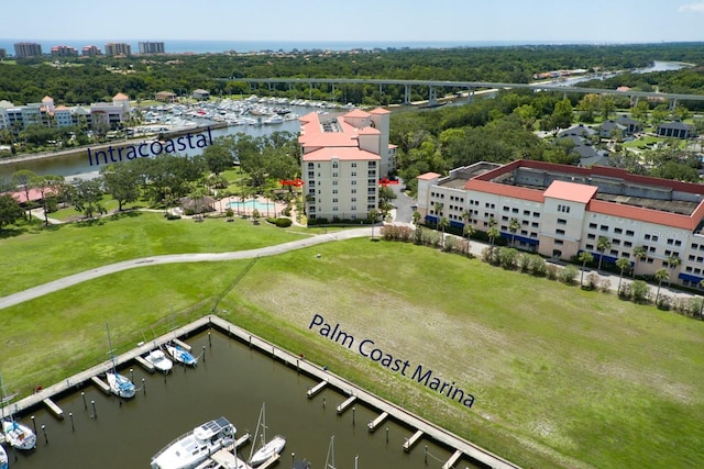 146 Palm Coast Resort Blvd Unit 501, Palm Coast, FL 32137 - aerial view of a large body of water and a marina