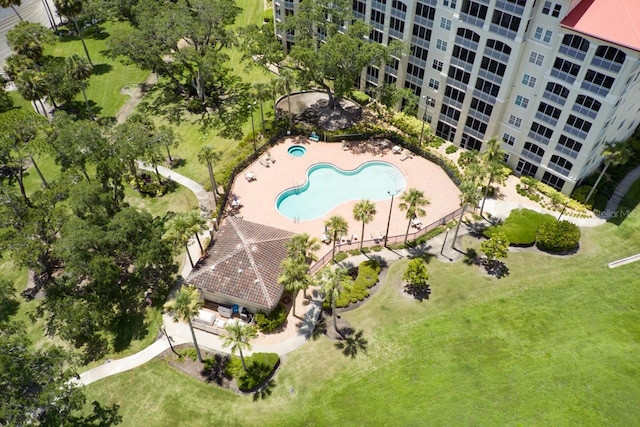 146 Palm Coast Resort Blvd Unit 501, Palm Coast, FL 32137 - drone / aerial view of a pool
