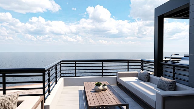 2360 Ocean Shore Blvd Unit 24, Ormond Beach, FL 32176 - wooden deck with an outdoor hangout area and a water view