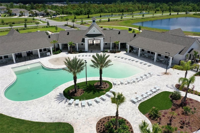 43 Lumber Jack Trl, Palm Coast, FL 32137 - community pool featuring a water view and a patio