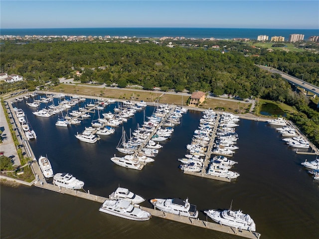 102 Yacht Harbor Dr Unit 475, Palm Coast, FL 32137 - aerial overview of property's location featuring a marina and a large body of water