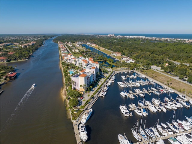 102 Yacht Harbor Dr Unit 475, Palm Coast, FL 32137 - aerial view of property and surrounding area featuring a nearby body of water and numerous boat docks
