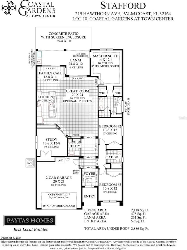 219 Hawthorn Ave, Palm Coast, FL 32164 - view of floor plan / room layout