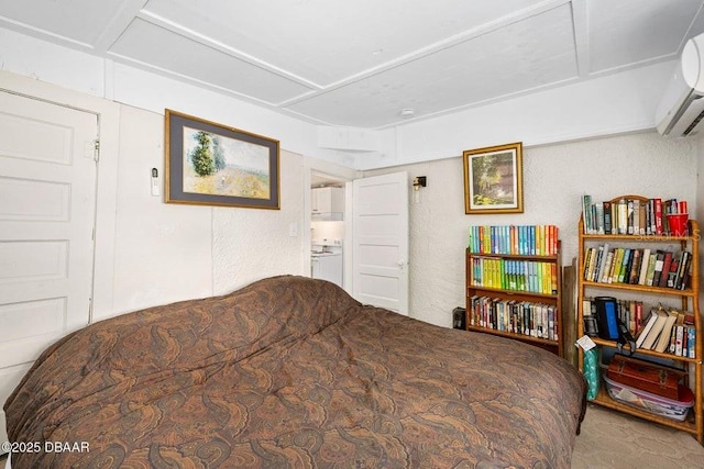 918 N Wild Olive Ave, Daytona Beach, FL 32118 - bedroom featuring a wall unit AC and attic access