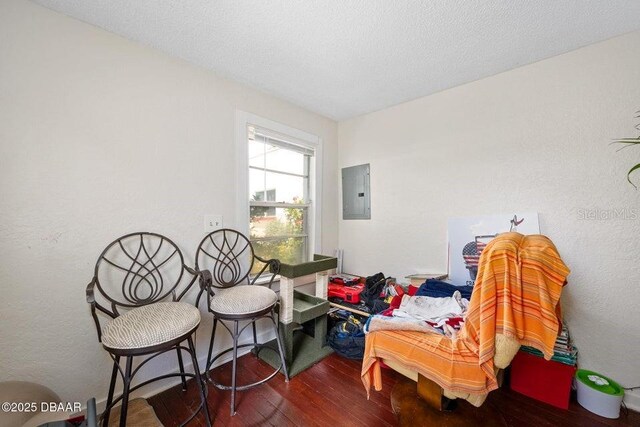 918 N Wild Olive Ave, Daytona Beach, FL 32118 - living area featuring wood finished floors and electric panel