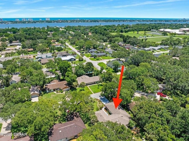 1108 Northside Dr, Ormond Beach, FL 32174 - aerial view of property's location with a large body of water and nearby suburban area