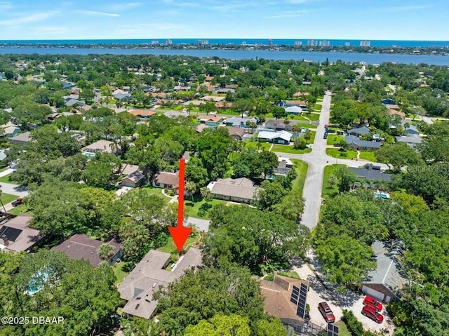 1108 Northside Dr, Ormond Beach, FL 32174 - aerial view of property's location with a large body of water and nearby suburban area