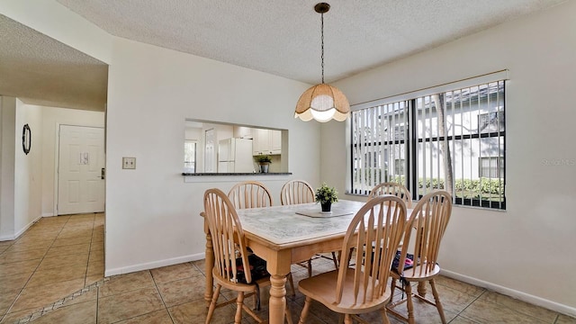 4655 46th Street Ct W Unit 101, Bradenton, FL 34210 - dining room featuring a textured ceiling and light tile patterned floors