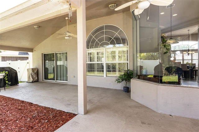 7 Lewis Shire Way, Palm Coast, FL 32137 - view of patio featuring a ceiling fan
